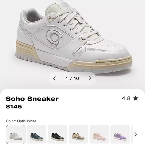 Coach | Cream and Tan Sneakers - Picture 3 of 5